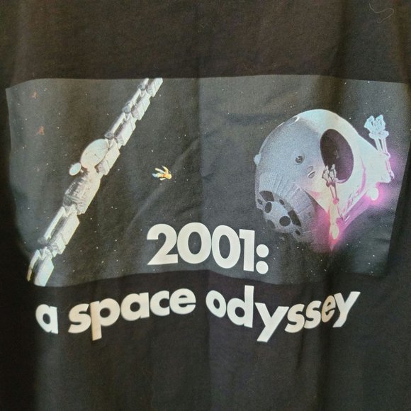 UNIQLO UT 2001: A Space Odyssey Black T-Shirt 2 Sided Mens Medium Black - Picture 3 of 6